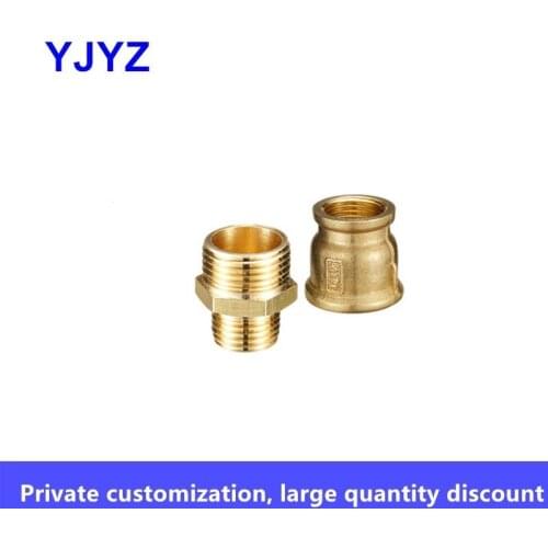 Brass thickened gas pipe gas valve adapter 3 points /M18 inner wire to 4 points outer wire joint reducer