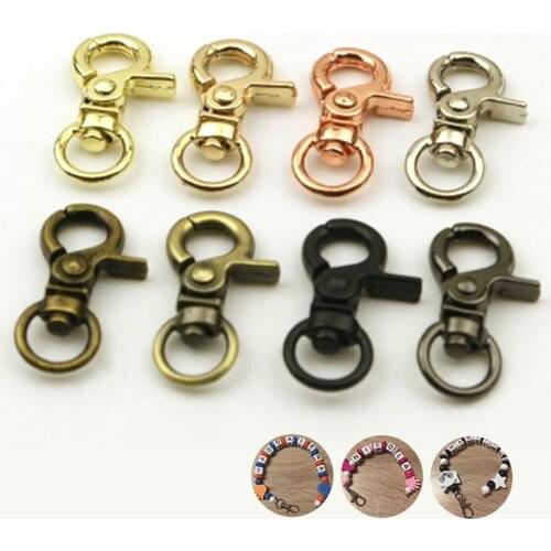 Metal Trigger Clasps Clips Snap Buckle Hook D ring For Keychain DIY Bag Key Ring Handbag Hardware Accessories