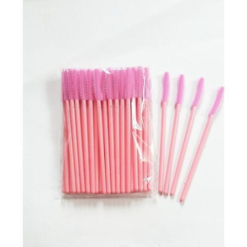 Many color 50pcs/bag eyelash brush applicator silicon eyes brush disposable mascara wands for makeup