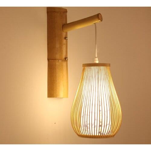 Southeast Asian style wall lamp corridor room bedside lamp tea room retro Project Hotel lamp living room wall lamp