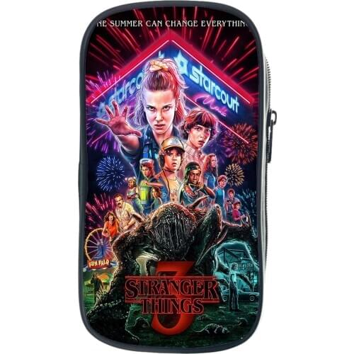 2019 Stranger Things 3 Pencil Case Children Boys Girls Students Bags New Cute High Quality Pencil Bag Fashion Stationery Bag