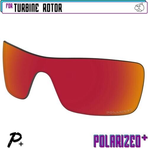 EZReplace Polarized Replacement Lenses for - Oakley Turbine Rotor Sunglasses - Red P Plus