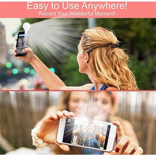 Portable Led Selfie Ring Light Novelty Makeup Lightings Mobile Phones Photo Night Light Led Mirror Neon Sign Selfie Ring