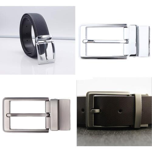 100% Brand New Reversible Alloy Belt Buckle Single Prong Rectangular for Mens 33-34 mm/1.3-1.34 inch Wide Belts