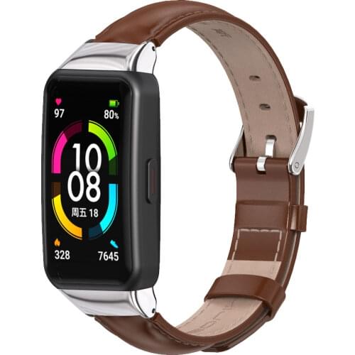 For Huawei Honor Band 6 Strap Bracelet Wristband Genuine Leather Wrist Belt