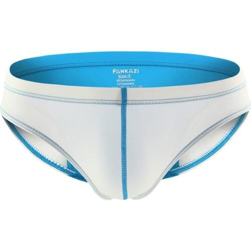 Sexy Underwear Nylon Men Briefs Low Waist Patchwork Mens Bikini Underpants Pouch Male Panties Bikini Swimming Trunks