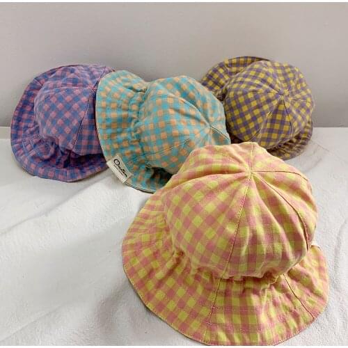 Pure Cotton Baby Splicing Wind Fishermans Hats Neutral Elasticity Shading Simplicity Korean Version Hat Windproof Portable