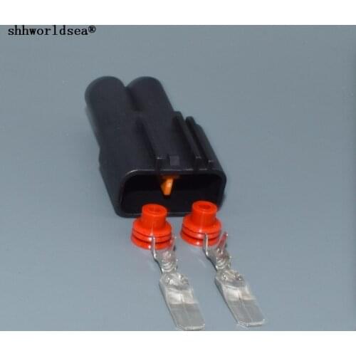 Shhworldsea 2pin socket Automotive waterproof wiring harness connector plug QLW-A-2M-B