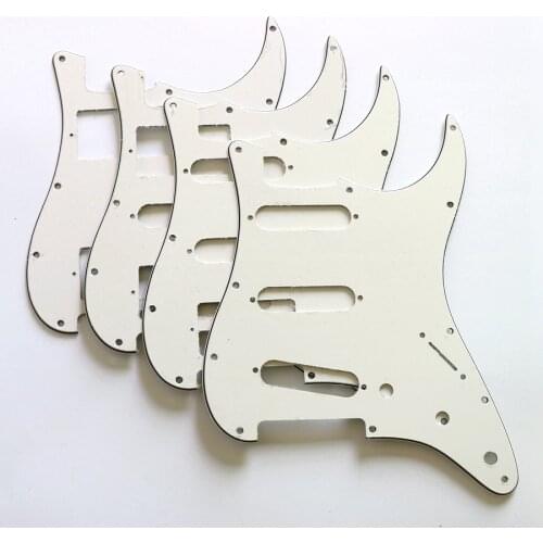 SSS vintage white Strat guitar pickguard for SSH/HSH and HH guitars with screws US standard template guitar parts