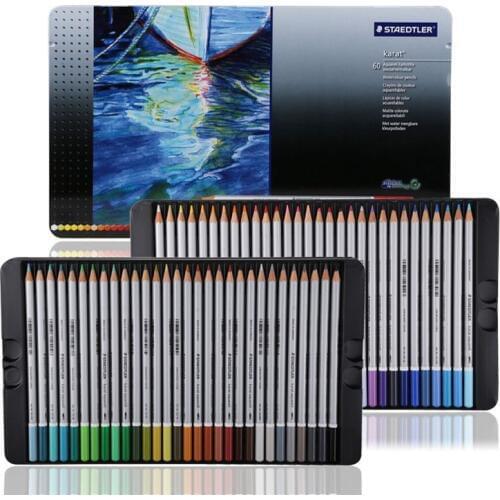 STAEDTLER 125 Series 12/24/36/48/60 color water soluble color pencil tin box packaging color lead