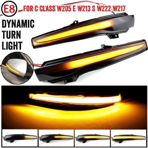 LED Dynamic Turn Signal Light For Mercedes Benz C E S GLC W205 X253 W213 W222 V Class W447 Flowing Water Blinker Flashing Light