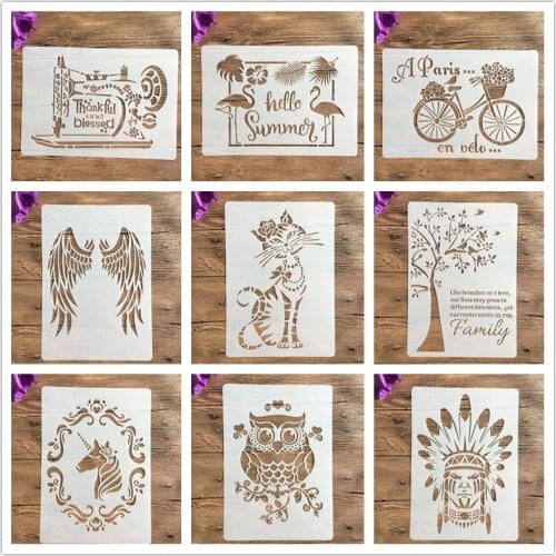 A4 29 * 21cm animal DIY Stencils Wall Painting Scrapbook Coloring Embossing Album Decorative Paper Card Template,wall stencil