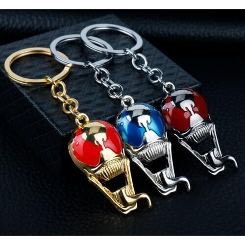 Movie Jewelry Keychain Skull Mask Key Ring Chains Metal Pendant Keyholder Backpack Car Key Buckle Halloween Gift