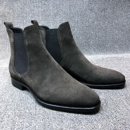 Winter Mens Boots Men Chelsea Boots Ankle Boots Plus Velvet High-top Boots Outdoor Walking Shoes Wear Resistant Casual Boots