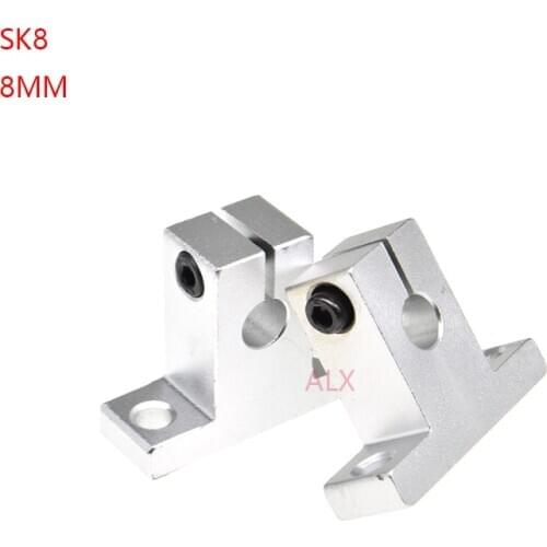 4pcs/lot SK8 8mm linear bearing rail shaft support XYZ Table CNC Router SH8A 3D printer Part