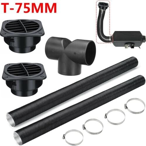 75mm Heater Pipe Duct + Warm Air Outlet For Webasto For Eberspacher For Propex Diesel Heater