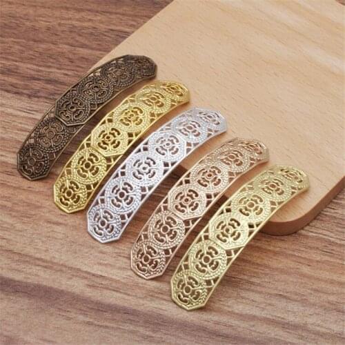 SIXTY TOWFISH 10 Pieces DIY Jewelry Accessories 15*64mm Brass Ancient Retro Style Materials Flower Charms