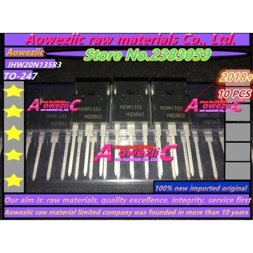 Aoweziic 2018+ 100% new imported original H20R1353 IHW20N135R3 TO-3P IGBT power tube 1350V 20A