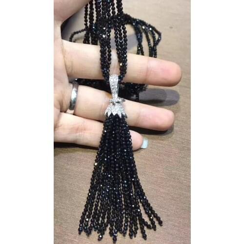 Free ship 62cm 3row 4mm white red blue jade 3-4mm pearl Necklace Pendant 925 silver micro inlay zircon clasp accessory jewelry