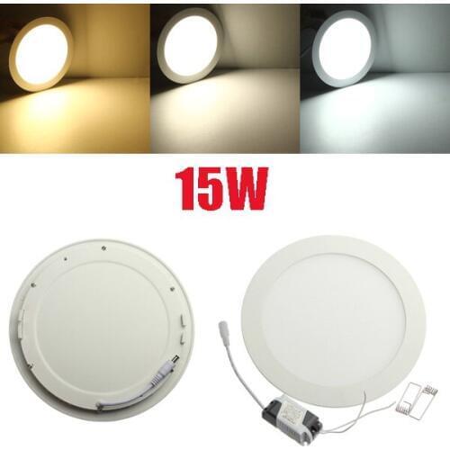 Free shipping AC85-265V LED Panel Light 15W LED ceiling Light Round Ultra thin LED Ceiling Panel Light + drive