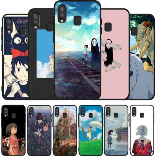 Chihiro Miyazaki hayao anime series black Phone Case For Samsung A10 M10 A20 A30 A40 A50 A30S M20 M30 M30S A60 A01 A21 A31