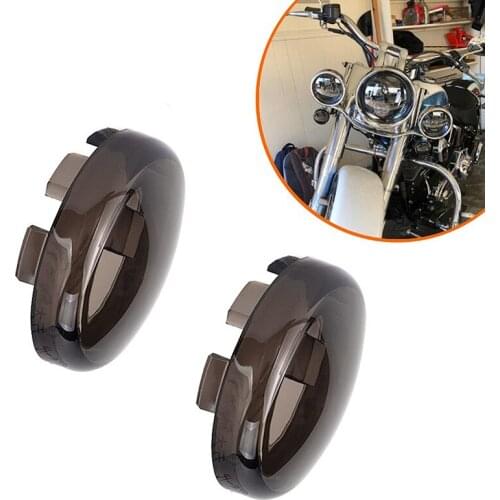 DHBH-Motorcycle Indicator Lens Cover for Turn Signal Light Cover for Dyna Softail Electra Glide Road King