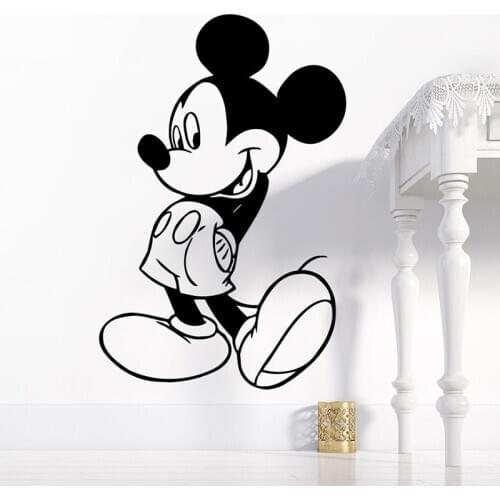 Disney Mickey Mouse Wall Stickers For Home Decor Nursery Kids Room Boy Bedroom Accessories Decor Vinyl Mural Wall Art Decals