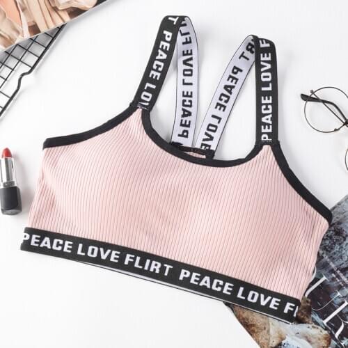 Cotton Bra for Women Fitness Running Yoga Top Push Up Bra Sports Tops Ladies Sportswear Tops for Girls Tank Top