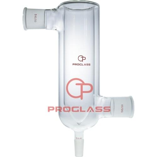 Cold Trap,Condenser,Deware Type,sides two Females 45/50 Joint,Down Joint 24/40,100mm OD,300mm Body Length