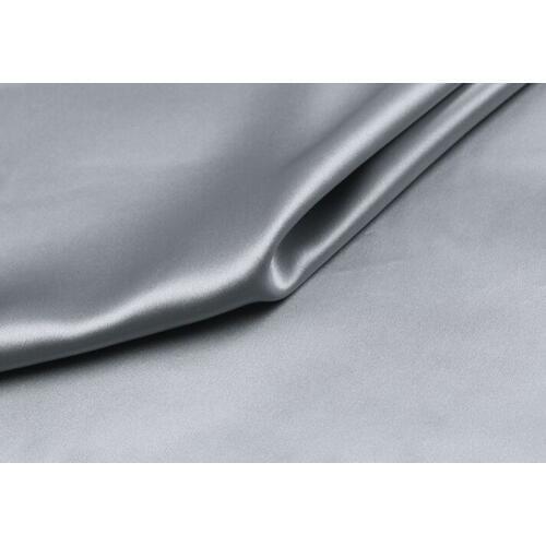 Howmay 100% pure silk charmeuse satin fabric 30m/m 114cm silver 27# especially heavy weight for dress or cheongsam
