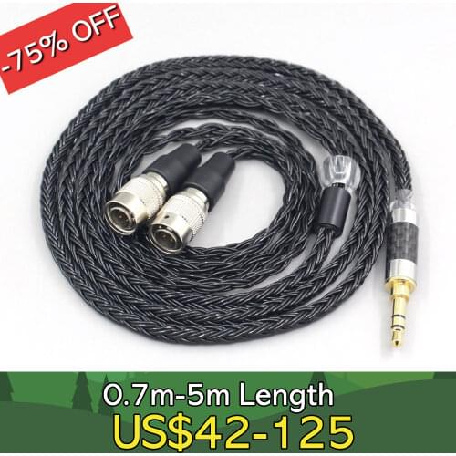 16 Core 7N OCC Black Braided Earphone Cable For Mr Speakers Alpha Dog Ether C Flow Mad Dog AEON Headphone LN007429