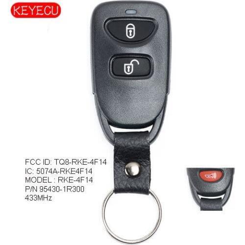 Keyecu Upgraded Keyless Entry Remote Transmitter 2+1 Button Fob for Hyundai Accent 2014-2017 FCC: TQ8-RKE-4F14