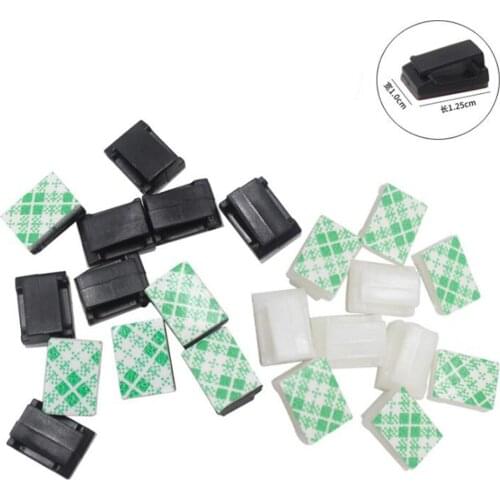 Adhesive Car Cable Organizer Clips Cable Winder Drop Cable Holder Cord Management Desk Wire Tie Fixer Car Wire Clip 4000pcs/lot