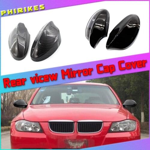 For BMW 1 3 Series E81 E82 E87 E88 E90 E91 E92 E93 Carbon Fiber Rearview Mirror Cover Caps Car Accessories
