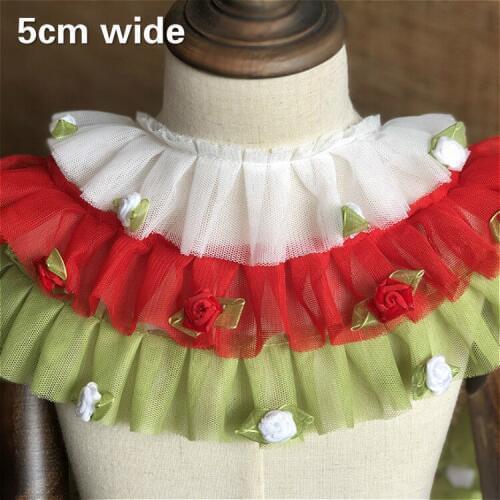 Fashion Mesh Gauze Applique Lace Ribbon DIY Girl Child Pettiskirt Hem Trim Pet Doll Clothes Baby Cradle Sewing Material Renda