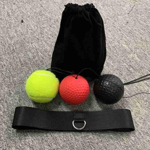 Boxing Reflex Ball Set Boxing Reflex Ball Head Band Ball Fighting Level Speed 3 Training Difficulty Exercise Punc Equipment
