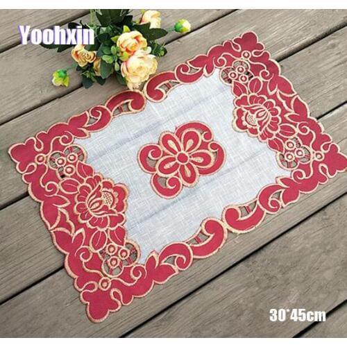 New place table mat cloth pad embroidery cup mug dish doily dining tea coffee glass coaster Christmas pan placemat kitchen