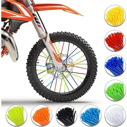 72pcs 24cm Bike Wheel Spoke Wraps Skins Trim Cover Pipe For Motorcross Motorcycle Dirt Pit Bike Motorbike Accessories