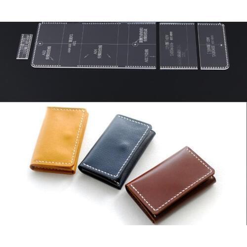 1 Set Acrylic Leather Template Home Handwork Leathercraft Sewing Pattern Tools Accessory Card package 11.5*7.5*2cm