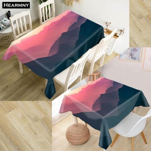 Custom Natural Scenery Tablecloth Waterproof Oxford Fabric Square/Rectangular Tablecloth For Wedding Table Cloth Cover TV Covers