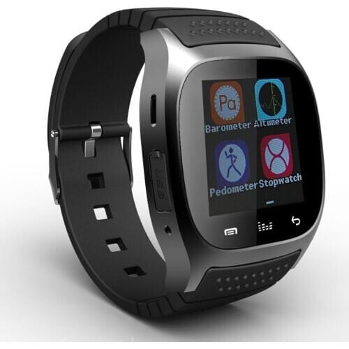 Sport BT Smart Watch Luxury Wristwatch M26 with Dial SMS Remind Pedometer