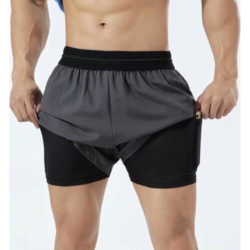 Men basketball shorts sport Running Shorts 2 in 1 Jogging Fitness Shorts Training Quick Dry Gym Shorts gym tight Short Pants