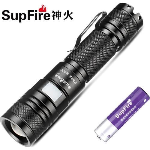 Supfire A2 Cree XM-L2 T6 1200LM 5 Mode USB Zooming LED Flashlight by 18650 Battery for camping, hiking, walking and cycling