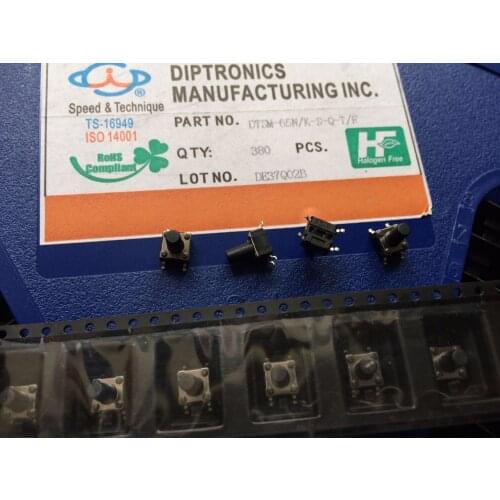 Taiwan round of DIP DTSM-65N touch switch 6*6*9.5mm patch 4 feet micro switch original