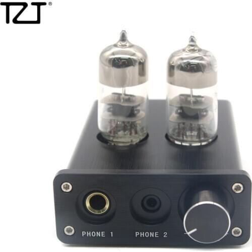 TZT Chip 2704/7022 HIFI Headphone Amplifier Tube Preamp USB Audio Power Amplifier