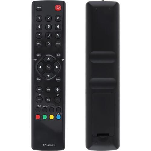 Universal Black ABS 433MHz Replacement IR TV Remote Control with 10M Long Transmission Distance Fit for TCL RC3000E02