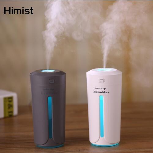 Car Humidifier USB Ultrasonic Air Purifier with 7 Color Changing LED Backlight Travel Portable Mini Electric Mist Maker Fogger