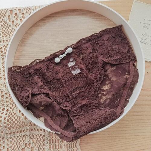 Japanese sweet kawaii lace Seamless Panties women summer Hollow young girl underwear Panties women NAL3002