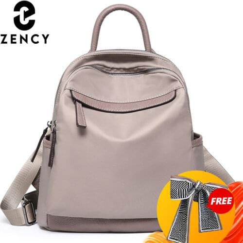 Zency Fashion Classic Womens Backpack Waterproof Nylon Anti-theft Bag Travel Camping Leisure Student School Bag High Quality