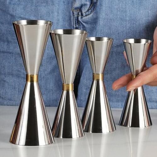1pc 30/60ml Stainless Steel Cocktail Shaker Measure Cup Double Shot Drink Spirit Measure Jigger Kitchen Gadgets